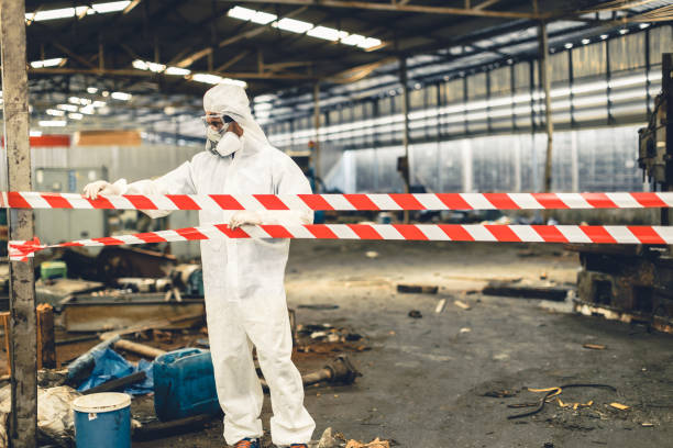 Professional Biohazard technician working in Oakville, CA
